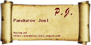 Pandurov Joel névjegykártya